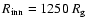 $R_{\rm inn}=1250~R_{\rm g}$