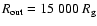 $R_{\rm out}=15~000~R_{\rm g}$