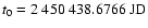 $t_0 = 2~450~438.6766~\rm {JD}$