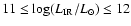 $11\leq \log(L_{\rm IR}/L_{\odot})\leq 12$