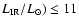 $L_{\rm IR}/L_{\odot})\leq11$