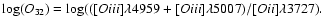 $
{\rm log}(O_{32})={\rm log}(([O {\sc iii]}\lambda{4959}+[O {\sc iii]}\lambda{5007})/[O {\sc ii]}\lambda{3727}).
$