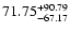 $\rm 71.75^{+90.79}_{-67.17}$