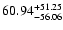 $\rm 60.94^{+51.25}_{-56.06}$