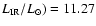 $L_{\rm IR}/L_{\odot })=11.27$