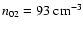 $n_{02}=93~{\rm cm}^{-3}$