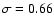 $\sigma=0.66$