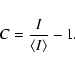 \begin{displaymath}C=\frac{I}{\left\langle I \right\rangle}-1.
\end{displaymath}