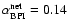 $\alpha_{\rm BPI}^{\rm net}= 0.14$