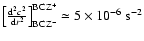 $\left[\frac{{\rm d}^2c^2}{{\rm d}r^2}\right]_{\rm BCZ^-}^{\rm BCZ^+}\simeq 5\times10^{-6}~{\rm s^{-2}}$