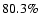 $ 80.3\%$
