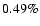 $ 0.49\%$