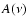 $A(\nu)$