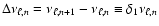 $\Delta\nu_{\ell,n}=\nu_{\ell,n+1}-\nu_{\ell,n}\equiv\delta_1\nu_{\ell,n}$