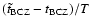 $(\tilde{t}_{\rm BCZ}-{t}_{\rm BCZ})/T$