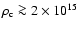 $\rho_{\rm c} \ga 2 \times 10^{15}$