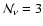 ${\cal N}_\nu=3$