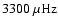 $3300~\rm\mu Hz$