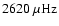 $2620~\rm\mu Hz$