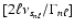 $[2 \ell \nu_{s_{n\ell}} /
\Gamma_{n\ell}]$
