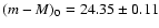$(m-M)_0 = 24.35 \pm 0.11$