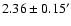 $2.36 \pm 0.15'$