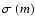 $\sigma~(m)$