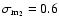 $\sigma_{{\rm m_2}} = 0.6$