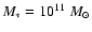 $M_*=10^{11}~M_\odot$