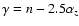 $\gamma=n-2.5\alpha_z$
