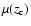 $\mu(z_{\rm c})$