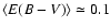 $\langle E(B-V) \rangle \simeq 0.1$