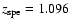 $z_{\rm
spe}=1.096$