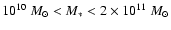 $10^{10}~M_\odot < M_* < 2
\times 10^{11}~M_\odot$