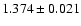 $1.374\pm0.021$