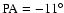 $\rm PA = -11^{\circ}$
