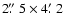 $2\hbox{$.\!\!^{\prime\prime}$ }5\times4\hbox{$.\mkern-4mu^\prime$ }2$