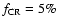 $f_{\rm CR}= 5\%$