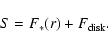 \begin{displaymath}S = F_*(r) + F_{{\rm disk}}.
\end{displaymath}