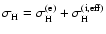 $\sigma_{\rm H} =
\sigma_{\rm H}^{\rm (e)} + \sigma_{\rm H}^{\rm (i,eff)}$