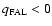 $q_{\rm FAL} < 0$