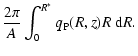 $\displaystyle \frac{2 \pi}{A} \int_0^{R^\ast} q_{\rm P} (R,z) R \; {\rm d}R.$