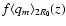 $f \langle q_m \rangle_{2 R_0}(z)$