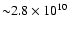 ${\sim} 2.8 \times 10^{10}$