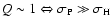 $Q \sim 1
\Leftrightarrow \sigma_{\rm P} \gg \sigma_{\rm H}$