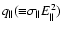 $q_\parallel({\equiv} \sigma_\parallel E_\parallel^2)$