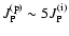 $J_{\rm P}^{\rm (p)} \sim 5
J_{\rm P}^{\rm (i)}$