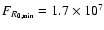 $F_{R_{0,\min}}= 1.7 \times 10^7
$