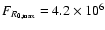 $F_{R_{0,\max}}= 4.2 \times 10^6
$