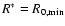 $R^\ast = R_{0,\min}$